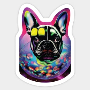 Frenchie out of this World Sticker